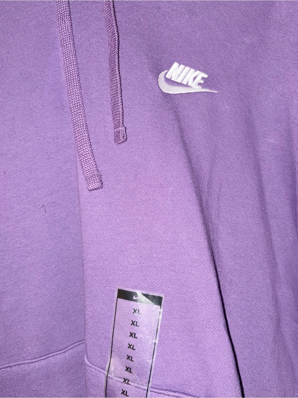 Nike Men’s Lavender Zip-Up Hoodie with White Swoosh